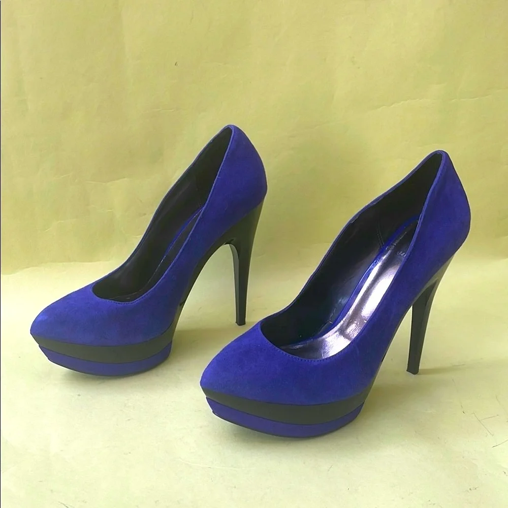 Bakers Purple and Black Platform Shoes